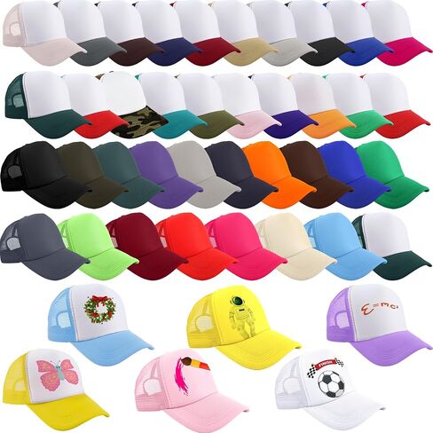45 PCS Kid Trucker Hats Sublimation Caps Baseball Caps قبعات شبكية فارغة قابلة للتعديل للأطفال in Saudi Arabia