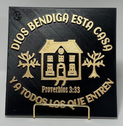 اللوحة: Dios Bendiga esta casa y a todos los que enteran. - صنع في الولايات المتحدة in Saudi Arabia