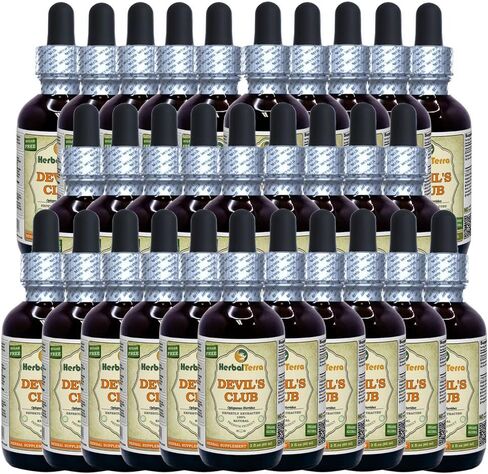 Devil's Club (Oplopanax Horridus) Glycerite, Organic Dried Root Bark Alcohol-Free Liquid Extract 2 oz in Saudi Arabia