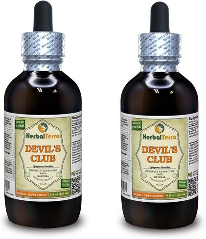 Devil's Club (Oplopanax Horridus) Glycerite, Organic Dried Root Bark Alcohol-Free Liquid Extract 2 oz in Saudi Arabia