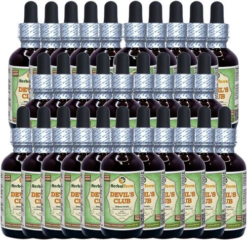 Devil's Club (Oplopanax Horridus) Glycerite, Organic Dried Root Bark Alcohol-Free Liquid Extract 2 oz in Saudi Arabia
