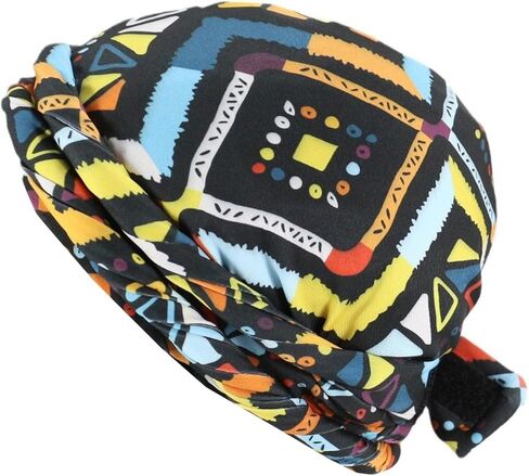 DouuYuhet Turban for Men Women, Vintage Twist Durag Head Wraps Satin Lined Halo Turban with Tassel Waves Braids in Kuwait