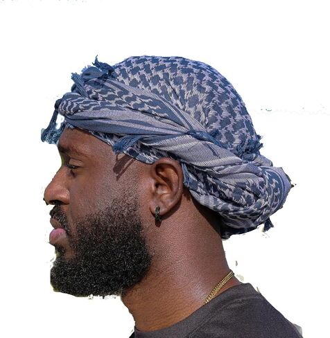 DouuYuhet Turban for Men Women, Vintage Twist Durag Head Wraps Satin Lined Halo Turban with Tassel Waves Braids in Kuwait