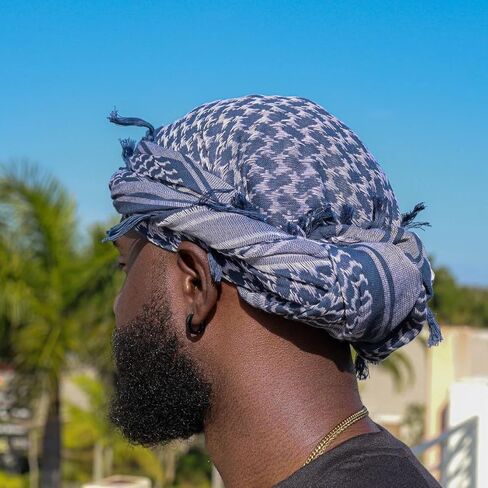 DouuYuhet Turban for Men Women, Vintage Twist Durag Head Wraps Satin Lined Halo Turban with Tassel Waves Braids in Kuwait