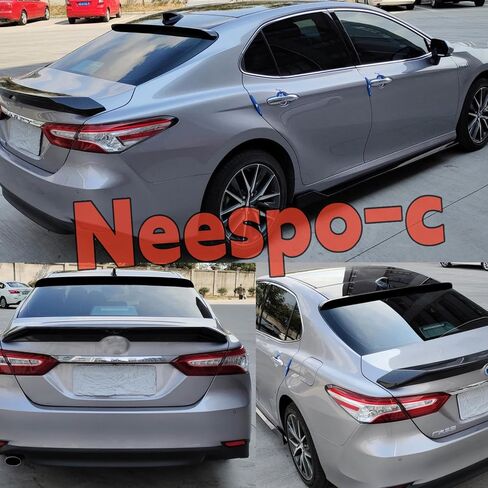 نافذة خلفية سقف سقف المفسد جناح تناسب تويوتا كامري LE/SE/XLE/XSE/HYBRID 2018-2024 2025 2026 ، ألياف الكربون على غرار الشفة الخارجية in Saudi Arabia