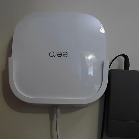 Huafly Wall Mount Bracket for eero Max 7 WiFi, Effortless Installation No Messy Wires Space Saving, Strong ABS Holder, Cable Management at Home & Office in Kuwait