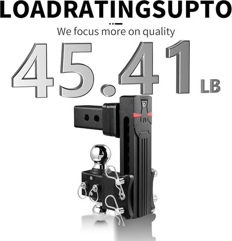 حامل كرة وصلة مقطورة قابل للتعديل من Airbird مع كرة مزدوجة 2 بوصة و2-5/16 بوصة، قطرة 7 بوصة، تناسب فقط جهاز استقبال وصلة ربط 2.5 بوصة، 20,000 رطل GTW - 722507 (2.5 بوصة 7 قطرة)... in Kuwait