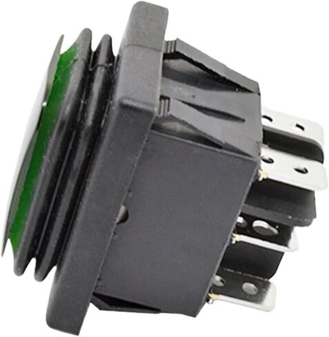 KCD4-203 Heavy Duty 16A 250VAC 30x22 Waterproof Rocker Switch 6pin DPDT ON Off ON 12V 220V Light Rocker Switch(Red Light,110V) in Saudi Arabia