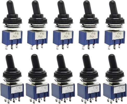 5pcs 10pcs MTS-102 103 MTS-202 203 تبديل التبديل 6A 125VAC على مفتاح MINI 6 مم DPDT على قبعة مقاومة للماء (غطاء مقاوم للماء ، مع CAP_5PCS) in Saudi Arabia