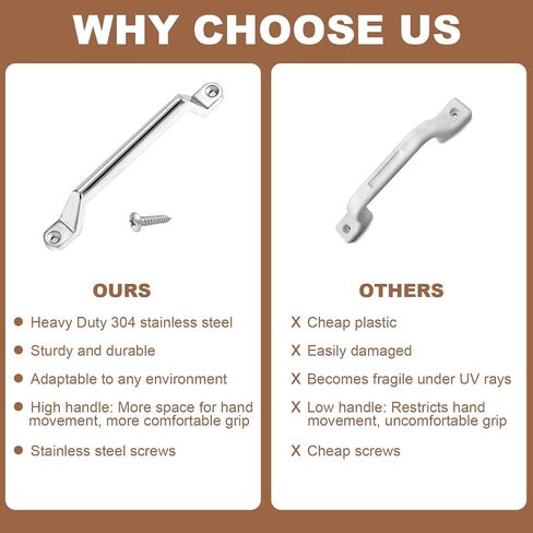 2 حزمة RV Door Handle - متينة 304 مقبض الاستيلاء المعدني من الفولاذ المقاوم للصدأ ل RV/Camper/Trailer/Motor Home/Boat/Yacht/Automotiv in Kuwait