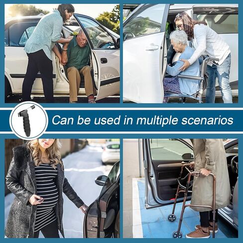 ZWIN Car Handle Assist for Elderly Car Door Handle,2 PCS Car Door Handle for Elderly Car Door Latch Handle,Car Armrest Portable Handle with Window Breaker for Elderly,Pregnant,Disabled in Saudi Arabia
