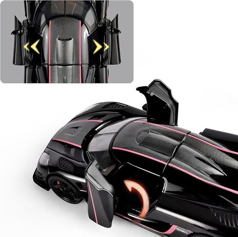سيارات لعبة 1/32 مقياس Koenigsegg سيارات واحدة من Diecast ، ونماذج السيارات مع الصوت الخفيف والانسحاب ، هدايا عيد ميلاد السيارات للأولاد والأصدقاء (الفضي) in Kuwait
