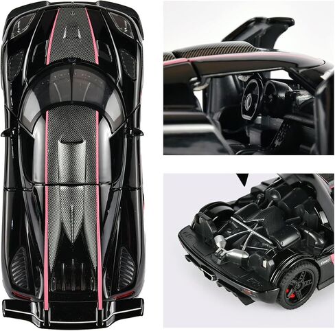 سيارات لعبة 1/32 مقياس Koenigsegg سيارات واحدة من Diecast ، ونماذج السيارات مع الصوت الخفيف والانسحاب ، هدايا عيد ميلاد السيارات للأولاد والأصدقاء (الفضي) in Kuwait