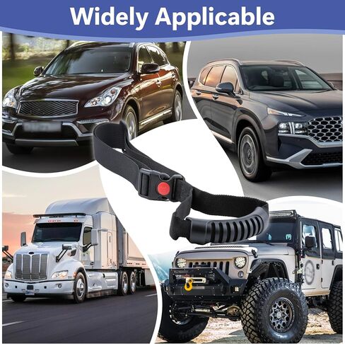 2 PCS CAR CAR TELLANDLES ، مساعدة مقبض السيارات ، مقبض السلامة في مقبض السلامة ، شريط الاستيلاء على المركبات المحمولة للشاحنات ، سيارات الدفع الرباعي ، سيارات الجيب ، الشاحنات ، السيارات و ATVS (أسود) in Saudi Arabia