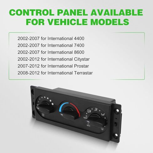 SCITOO 3545543C6 Climate Control Module AC Control Panel Compatible with 2002-2007 for International 4200,2002-2007 for International 4300,2002-2007 for International 4400 in Saudi Arabia