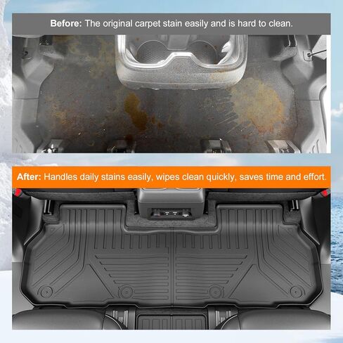 Powoq 7 مقاعد حصيرة الأرضية متوافقة مع 2024 2025 Chevy Traverse GMC Acadia Cargo Mat 25 Buick inctrunt Trunk Cargo Liner TPE Backrest Liner Planer for 2024 2025 Chevy Traverse Accessories in Kuwait
