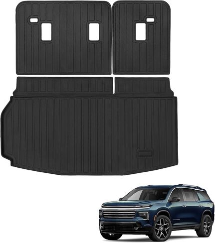 Sze Cargo Mat with Backrest Mats for 2020-2025 Kia Telluride Trunk Mat TPE Seats Back Mat All Weather Cargo Liner for Kia Telluride Accessories (Cargo Mat+Backrest Mat) in Kuwait