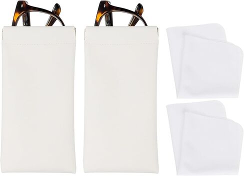 PATIKIL SPUSE TOP SUNGLASS POUCH ، PU LOUNE SONEY EYEGLASS POUCH POCKER POCTERS POCKERCSES POUCH (2 SET) in Saudi Arabia