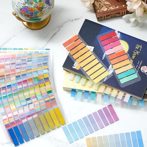 Book Annotation Kit 8000 Pcs Transparent Sticky Tabs 12 Aesthetic Highlighters 6 Colored Pens 5 Black Gel Pens 1 Line Pen 4 Sticky Notes with Canvas Bag for Bible Office Gift Supplies in Saudi Arabia