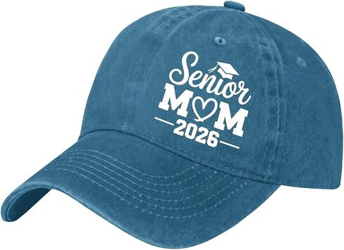 Senior Mom Class of 2026 Proud Hat for Men Vintage Washed Distressed Baseball Caps Golf caps for Mom in Saudi Arabia