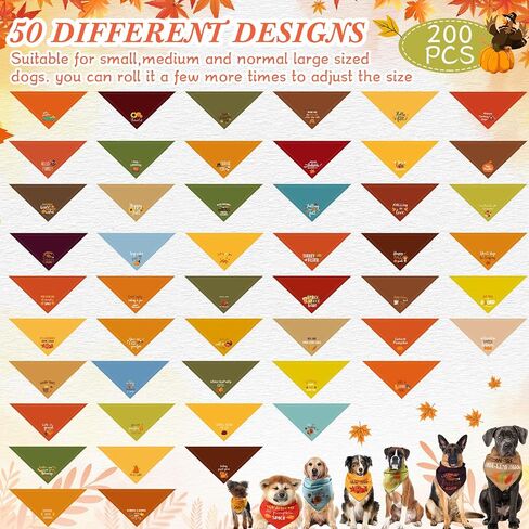 200 Pcs Summer Pet Bandana Bulk with Sayings Dog Bandanas Triangle Scarf Bibs Washable Puppy Kerchief Adjustable Grooming Supplies for Small Medium Large Dog Cat Costume Accessories in Kuwait