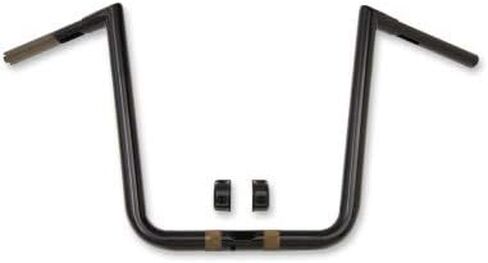 La Choppers Gloss Black 10 "Twin Peaks 1 1/4" المقاود - أسود - LA -7312-61B in Saudi Arabia