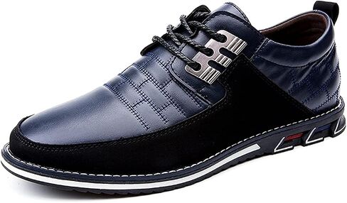Shoes Men Leather Casual Loafers Dress Breathable Driving Moccasins Oxford Walking Shoe Arch Sneaker in Kuwait