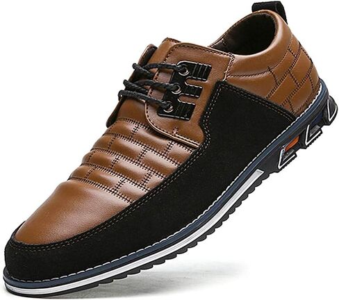 Shoes Men Leather Casual Loafers Dress Breathable Driving Moccasins Oxford Walking Shoe Arch Sneaker in Kuwait