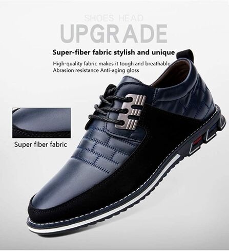 Shoes Men Leather Casual Loafers Dress Breathable Driving Moccasins Oxford Walking Shoe Arch Sneaker in Kuwait
