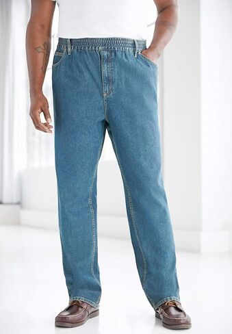KingSize Men's Big & Tall Loose Fit Comfort Waist Jeans in Saudi Arabia