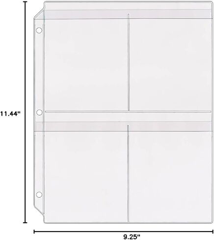 StoreSMART® - Plastic 4-Pocket Binder Page with Flaps - 10-Pack - SPT600-4F-10 in Kuwait