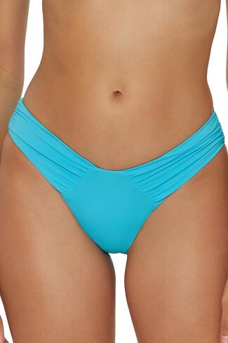BECCA Women's Garden of Eden Shirred Bikini Bottom, Cheeky Coverage, Swimwear Separates in Saudi Arabia