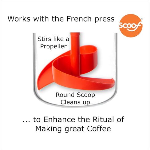 Cafetiere Tool: Stir & Improve Flavour. Clean Up With A Twist. Improves The Cafetiere/French Press Ritual (Navy Blue) in Saudi Arabia