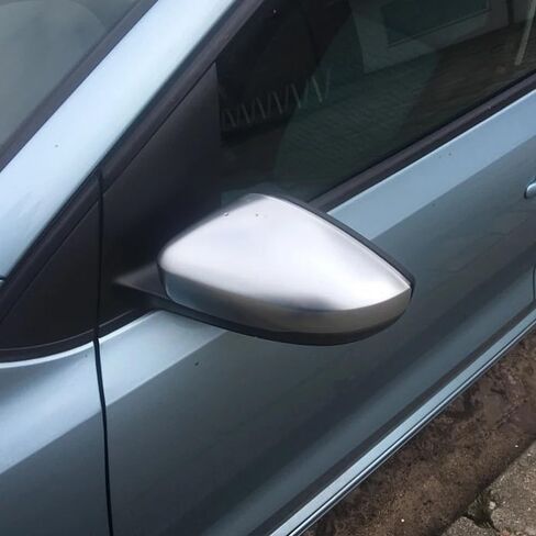 بالنسبة لـ Volkswagen VW Polo 6R 6C ، تغطي مرآة الجناح الجانبية Caps Silver Matt Chrome المصقول الألومنيوم 2010-2017 in Saudi Arabia