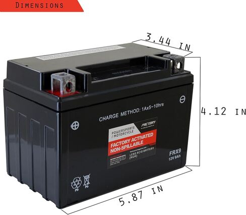 بطارية YTX9-BS AGM-صيانة مجانية-جاهزة للتثبيت-متوافقة مع ATVs والدراجات النارية والدراجات البخارية YTX9 ، BTX9-BS in Saudi Arabia