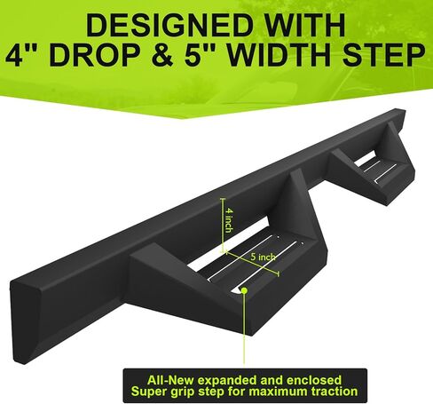 ONINE Drop Steps Custom Fit 2015-2025 Chevy Colorado/GMC Canyon Crew Cab Running Board Side Step Nerf Bar Rock Slider, Textured Black in Saudi Arabia
