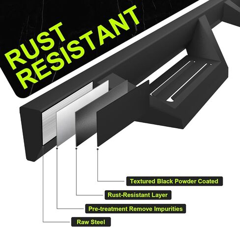 ONINE Drop Steps Custom Fit 2015-2025 Chevy Colorado/GMC Canyon Crew Cab Running Board Side Step Nerf Bar Rock Slider, Textured Black in Saudi Arabia