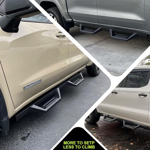 ONINE Drop Steps Custom Fit 2015-2025 Chevy Colorado/GMC Canyon Crew Cab Running Board Side Step Nerf Bar Rock Slider, Textured Black in Saudi Arabia
