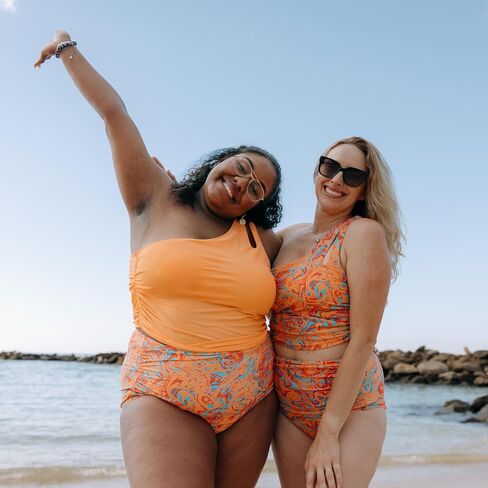 SwimZip Women's One Shoulder Crop Bikini Swim Top - UPF 50+ Sun Protection in Saudi Arabia