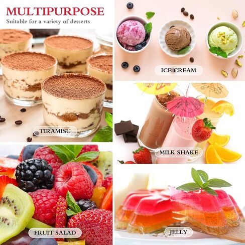 100 Pack Mini Dessert Cups with Spoons Small Plastic 3 oz Slanted Round Shooter Disposable Clear Plastic Parfait Appetizer Cup for Tasting Sample Appetizers in Saudi Arabia