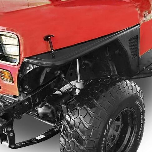 Hooke Road Frender Frender Flares Tube Armor Rocker Frust for Jeep Wrangler YJ 1987-1995 (Steled Black Steel) in Saudi Arabia