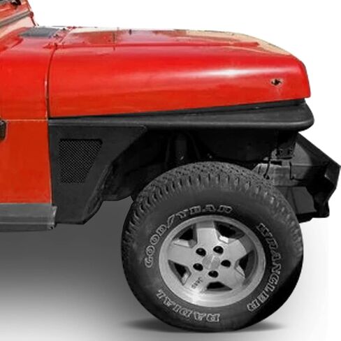 Hooke Road Frender Frender Flares Tube Armor Rocker Frust for Jeep Wrangler YJ 1987-1995 (Steled Black Steel) in Saudi Arabia