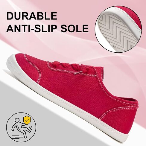 ZYEN Arch Support Shoes for Women – Canvas Casual Sneakers Low Top, Orthopedic Walking Shoes Women, Non Slip Fashion Sneakers Outdoor Top 5-11 in Kuwait