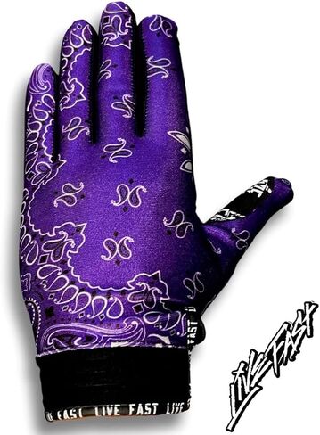 Purple Paisley Live Fast Mx Gloves & Bike Gloves 3XL in Saudi Arabia