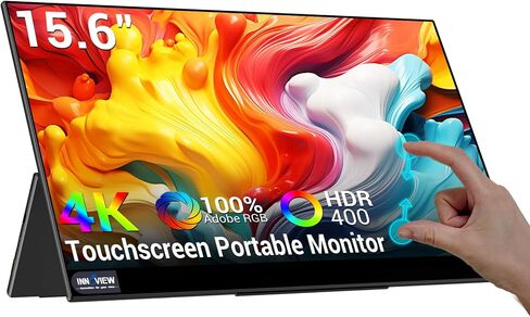 InnoView 4K OLED Portable Monitor, 14 Inch UHD Portable OLED Monitor for Laptop 100% DCI-P3, 1MS with Speaker and Stand, USB-C HDMI High-end Portable Screen for Laptop PC MAC Phone PS4 Xbox Switch in Kuwait