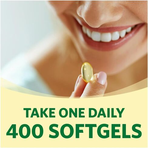 فيتامين D3 Spring Valley Softgels ، 125 MCG لكل softgel ، 5000 وحدة دولية ، 400 عدد ، وهدية الثلج الأسطوانة للوجه in Saudi Arabia