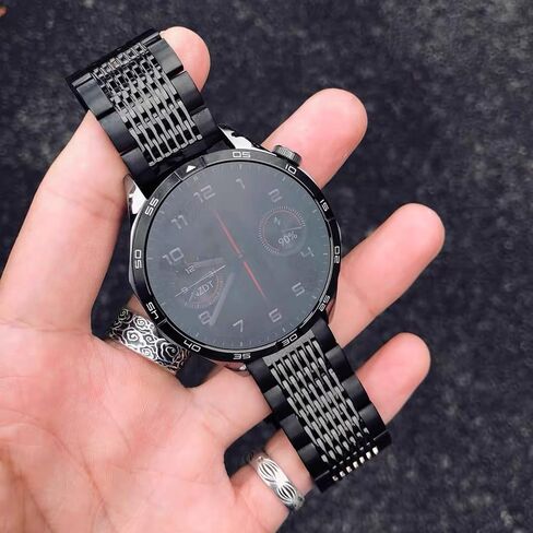 Stainless Steel Watch Band Quick Release Matte Metal Replacement Strap with Double-Lock Deployment Clasp Polished Watch Bracelet 18mm 20mm 22mm 24mm Universal Replacement Band for Men Women in Saudi Arabia