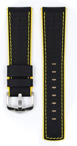 Hirsch Robby Calf Leather Watch Strap - أداء Caoutchouc - 20 مم ، 21 مم ، 22 مم ، 24 مم - طول - عرض مرفق/مشبك - شريط مشاهدة سريع الإصدار in Kuwait