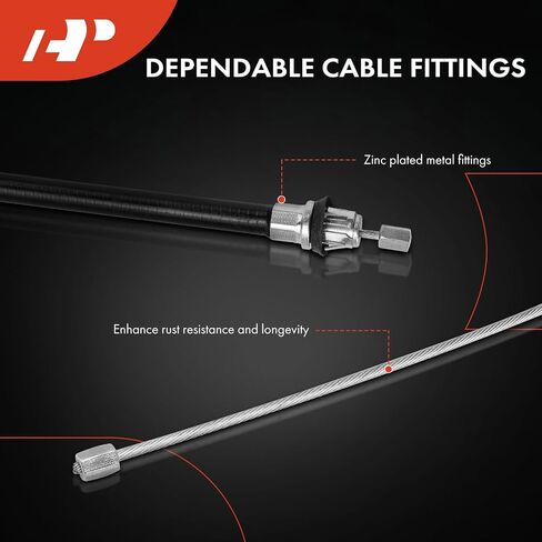 A-Premium Front Side Parking Brake Cable Assembly Compatible with Chevrolet and GMC Models: C1500 1994-1998, C1500 Suburban, C2500, C3500, K1500, K2500, K3500 - Replace# 15706383 in Saudi Arabia