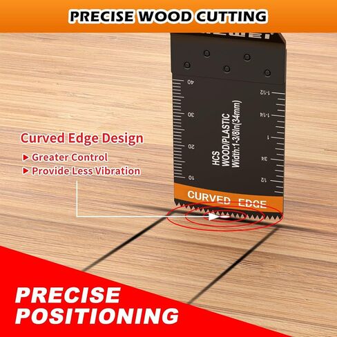 AMZWEI 190 Metal Wood Oscillating Tool Blade, Titanium Oscillating Saw Blades with Sandpaper, Quick Release Multi Tool Blades Kits Compatible with Dewalt Ryobi Milwaukee Rockwell Fein Makita in Saudi Arabia